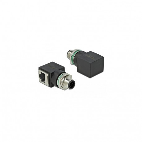 DeLOCK 66315 cable gender changer M12 RJ45 Black