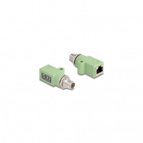 DeLOCK 60681 cable gender changer M12 RJ45 Green