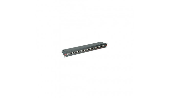 ROLINE Cat.6/Class E 19" Patch Panel, 24 Ports, STP black