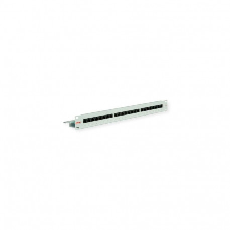 ROLINE Cat.6/Class E 19" Patch Panel, 24 Ports, UTP light grey