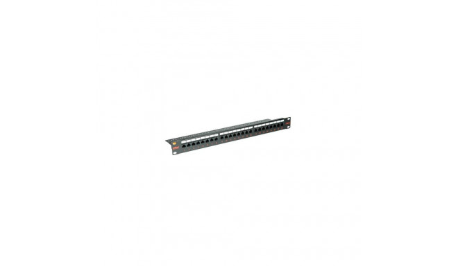 ROLINE Cat.6/Class E 19" Patch Panel, 24 Ports, UTP black