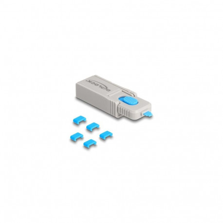 DeLOCK USB Type-C Port Blocker Set for USB Type-C female ports 5 pieces + lock tool
