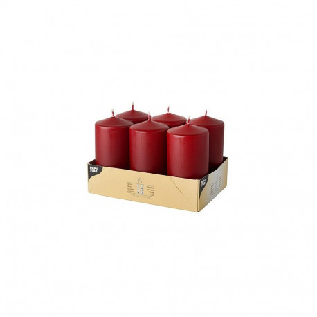 Papstar 17993 wax candle Round Bordeaux 6 pc(s)