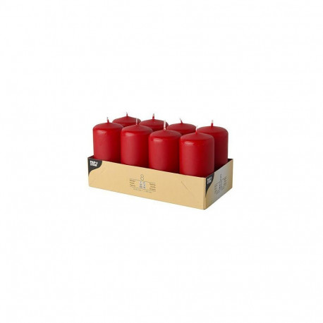 Papstar 17987 wax candle Cylinder Red 8 pc(s)