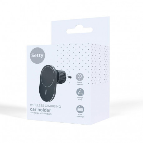 Setty car holder MS with inductive charging for MagSafe IUM2-01 black