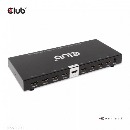 CLUB3D HDMI™-jaotur 1 kuni 8, Full 3D ja 4K60Hz(600MHz)