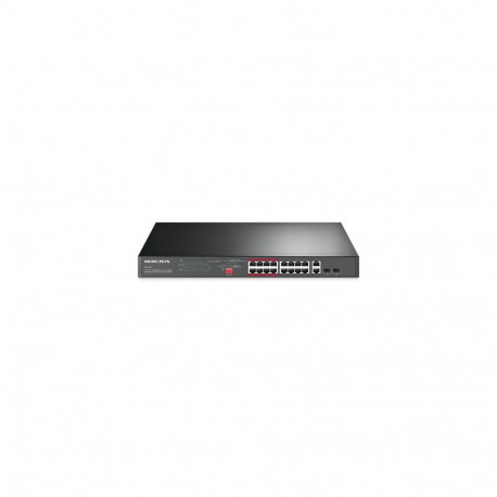 Mercusys 16-PORT 10/100MBPS+ 2-PORT GB RCK 16-PORT POE+ Unmanaged Fast Ethernet (10/100) Power over 