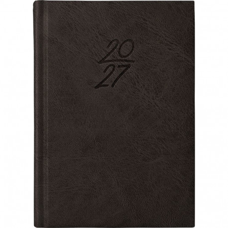 Raamatkalender Kalendermärkmik A6 PÄEV, kunstnahk (MUST) 00029/40085