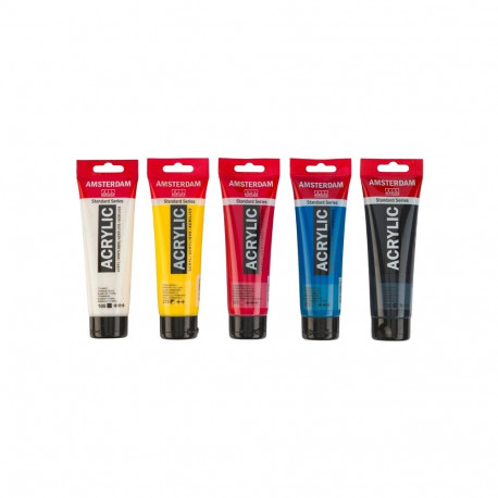ACRYLIC AMSTERDAM PRIMARY SET 5X120ML