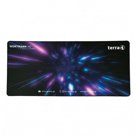 TERRA hiirematt XXL PURE Gaming 900 x 400, musta ääristusega, must/lilla