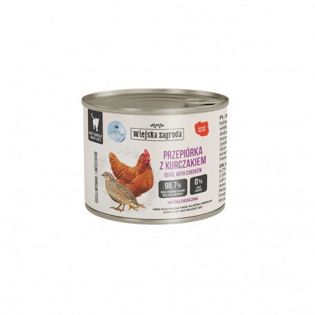 WIEJSKA ZAGRODA Quail with chicken - wet cat food - 180g