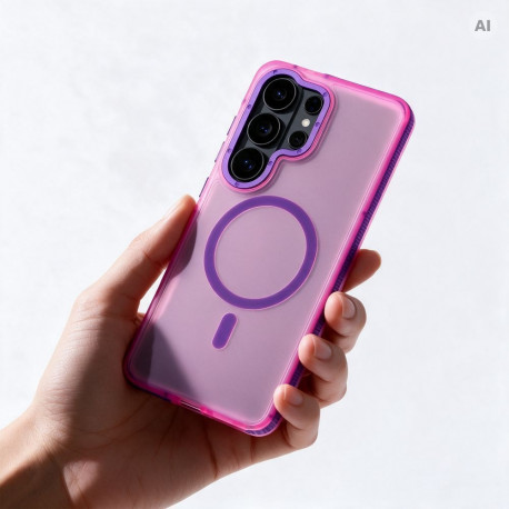 Case for Samsung A07 / A08 Forcell F-Protect Vivid Premium compatible with MagSafe pink