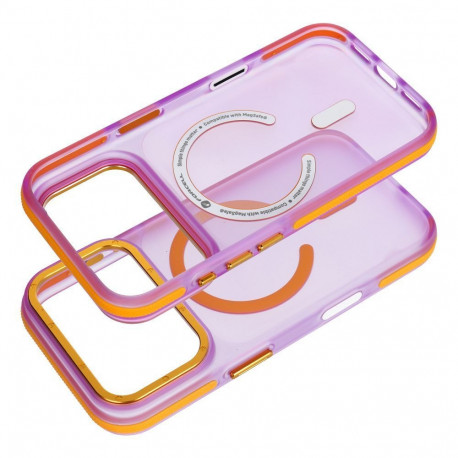 Case for iPhone 16 Forcell F-Protect Vivid Premium compatible with MagSafe purple