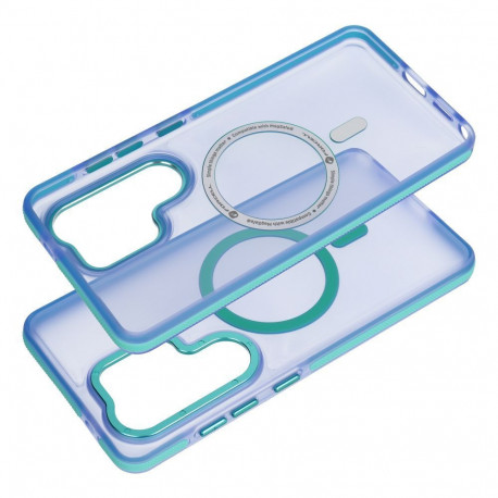 Case for Samsung A17 / A18 Forcell F-Protect Vivid Premium compatible with MagSafe blue