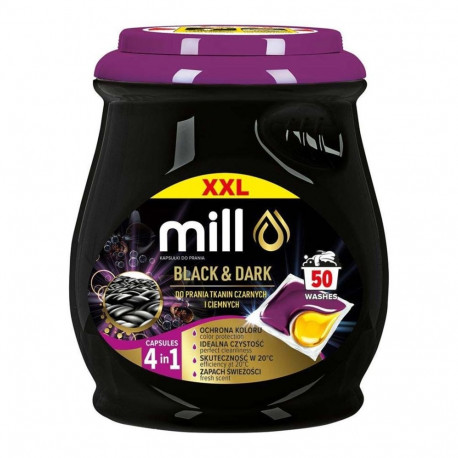 MILL pesukapslid BLACK&DARK 50 kapslit 3K.S