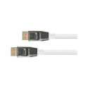 Python kaabel DisplayPort 1.4 nailonpunutisega 5m, valge
