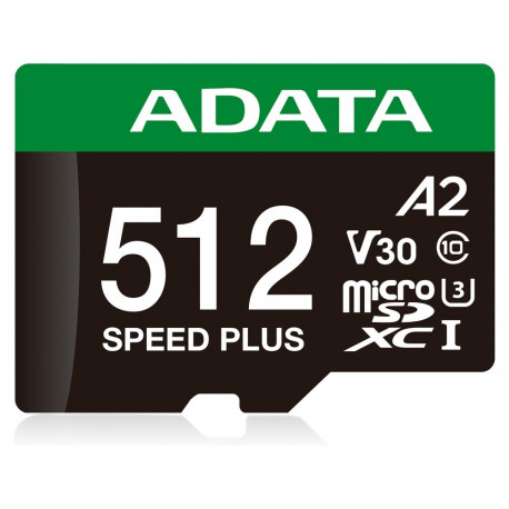 ADATA microSDXC-mälukaart SPEED PLUS 512GB (UHS-I U3, Class 10, V30, A2)