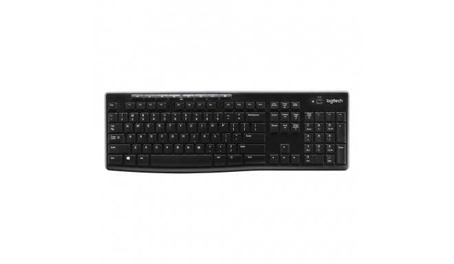 "Logitech Wireless Keyboard K270, Schwarz, Kabellos via USB-Empfänger, Schweiz"
