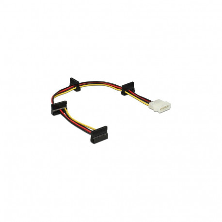 "Kabel Power Molex 4 Pin Stecker > 4 x SATA 15 Pin Buchse 40 cm"