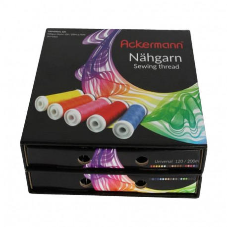 "ACKERMANN Nähgarnbox schwarz"