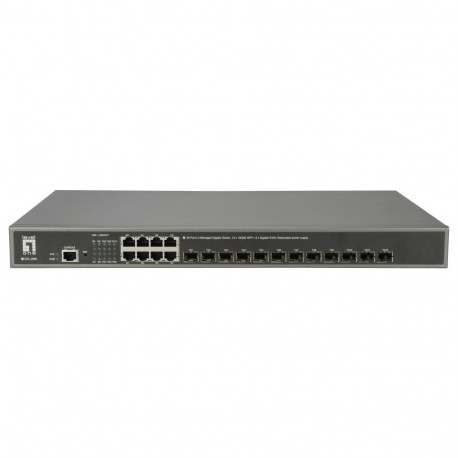 Kommutaator 8x GE GTL-2091 12x10GSFP+ 19"