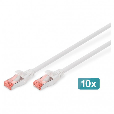 "DIGITUS CAT 6 S/FTP Patchkabel, 10 Stück, 3m, weiß"