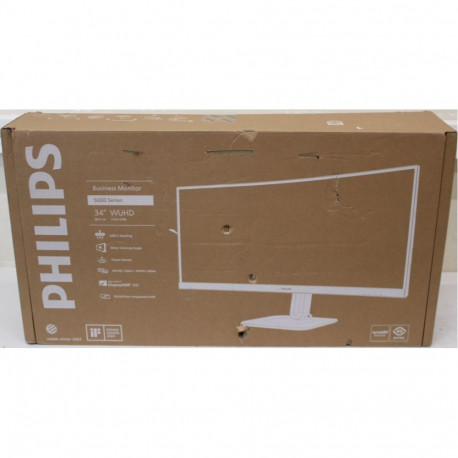 Philips SALE OUT. 34B2U5900C/00 34" DUAL Mode Curved Business monitor 21:9/5120x2160/350cdm2/2ms/DP 