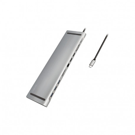"LogiLink UA0373 USB-C 11-in-1 PD 100W DockingStation Silber"
