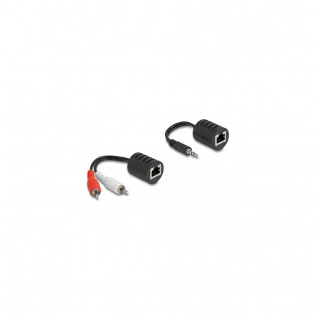 DeLOCK Stereo Audio Extender RJ45 jack to 3.5 mm stereo jack male and RJ45 jack to 2 x RCA plug Cat.