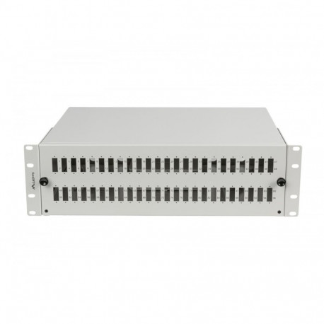 Fiber Optic Patch Panel 48XSC Duplex / 48XLC Quad Rack 19 inches 3U grey + accesoories