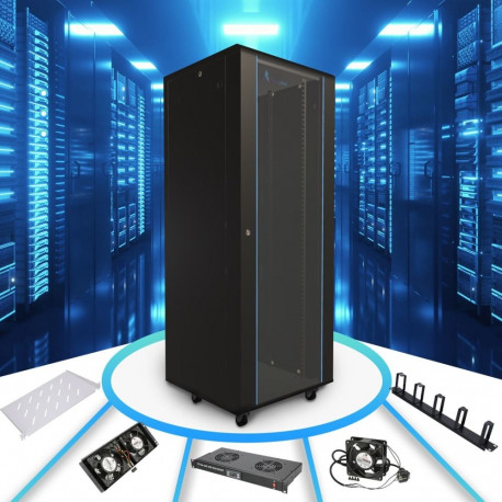 Extralink 37U 600x800 Black | Rack cabinet | Standing