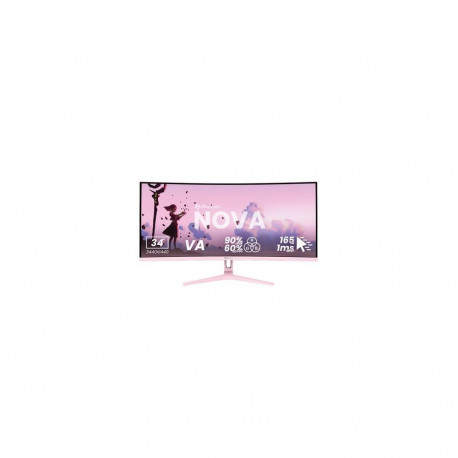 Arozzi Nova 34" Curved VA 165Hz - Pink