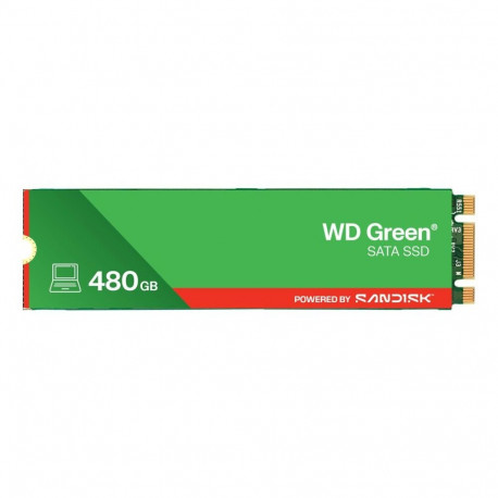 SanDisk SSD||MTBF 1000000 h|Read speed 545 MB/s|Serial ATA III|M.2|480 GB|POWERED BY |Green|WDS480G3