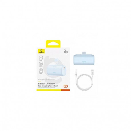 Baseus Power Bank Compact Fast charge Type-C inlet + Lightning outlet (with C+C cable) PD20W, 5000 m