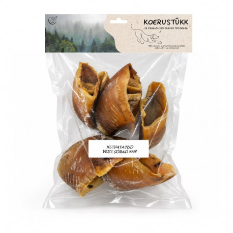 Koerustükk kuivatatud veise sõrad koerale 500g