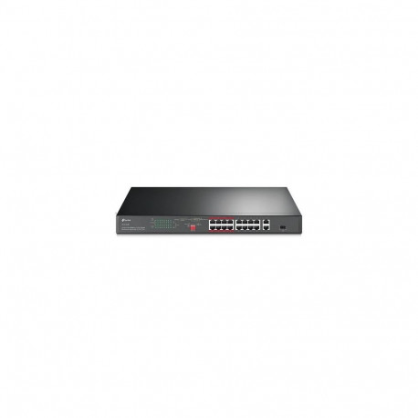 TP-Link PoE-võrgulüliti 16-pordiline 10/100 Mbps + 2-pordiline Gigabit riiulisse paigaldatav 16-pord