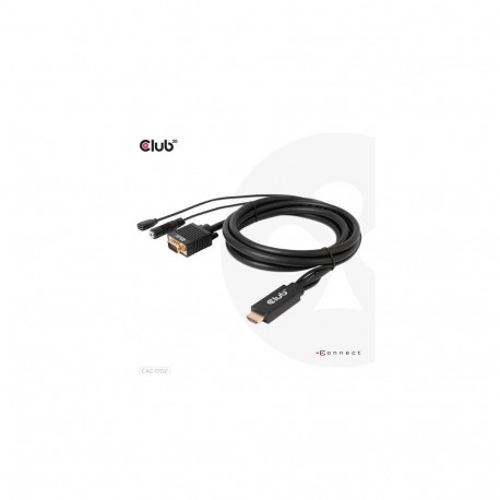 CLUB3D HDMI–VGA kaabel M/M 2m/6.56ft 28AWG