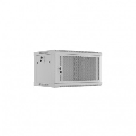 LANBERG seinale paigaldatav rack-kapp 19" 6U 600x450 perforeeritud uksega lamepakendis, hall
