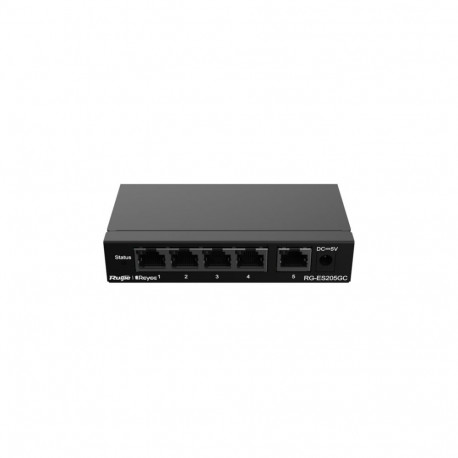 Ruijie Networks võrgulüliti RG-ES205GC hallatav L2 Gigabit Ethernet (10/100/1000), must
