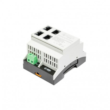 Switch PoE 4 portowy z wbudowanym zasilaczem na szynę TH35 ATTE SWPS-4-11-DIN4