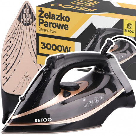 Żelazko parowe 8w1 duża moc 2600w ceramiczna powłoka anti-drip anti-calc