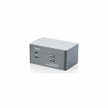 Digitus KVM switch, 2-port, triple display, 4K, DisplayPort