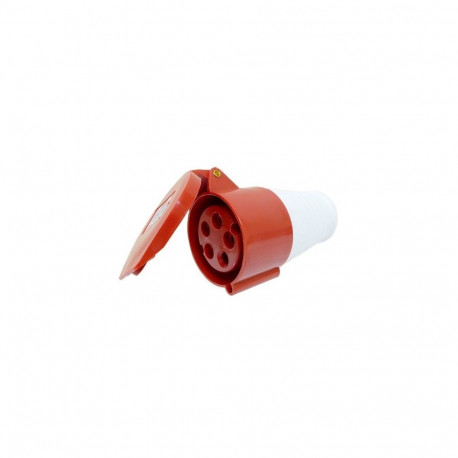CEE Cable Connector - HiSmart 32A 5-Pin IP44 Red, White