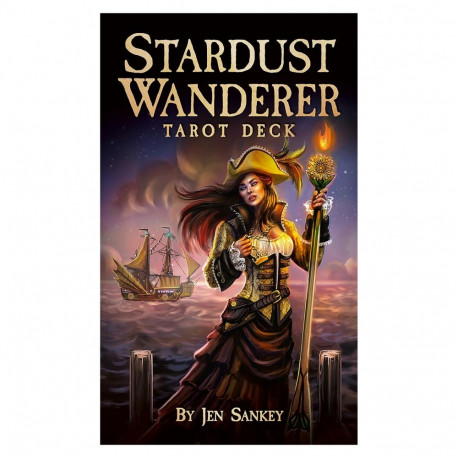 Tarot Card Deck - Stardust Wanderer Tarot by US Games Systems, 78 Cards, 136-Page Guide, Gold-Gilded