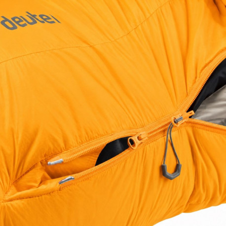 Sleeping Bag - Deuter Astro 600, Magma/Titanium, Yellow, -5°C Comfort, -12°C Limit, 185 cm