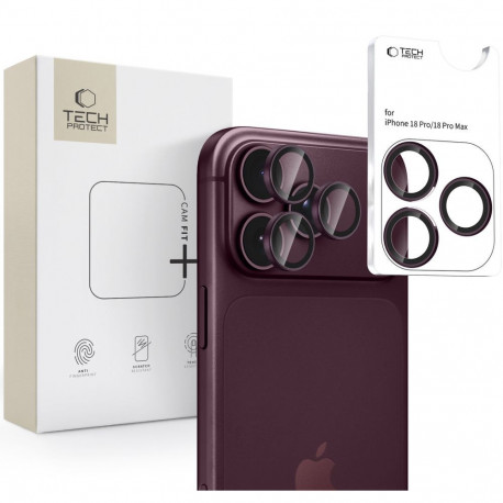 OSŁONA APARATU TECH-PROTECT CAMRING FIT+ IPHONE 18 PRO / MAX BURGUNDY