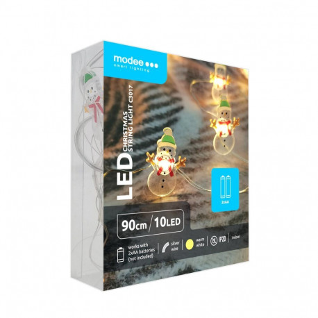 LED Light - Modee ML-C3017 10LED Warm White Snowman String Lights