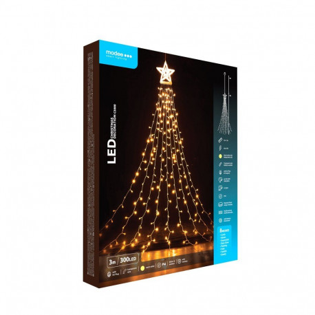 LED Light - Modee ML-C3000 Warm White Star Decoration 300 LED 3 m