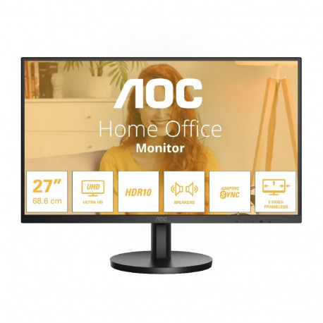 AOC arvutimonitor U27B3A 68.6 cm (27") 3840 x 2160 pikslit 4K Ultra HD LCD, must