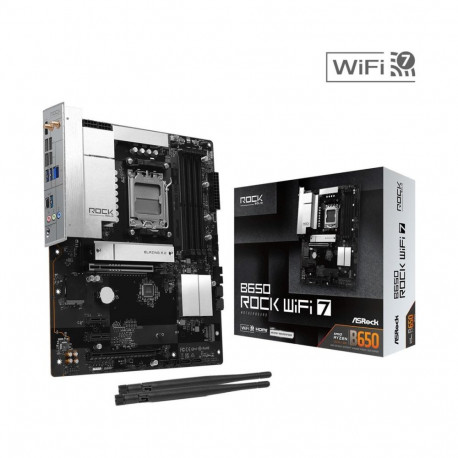 Asrock emaplaat B650 Rock WiFi7 AMD B650 Socket AM5 ATX